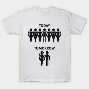 Today - Tomorrow (Stag Night / Stag Party / Black) T-Shirt